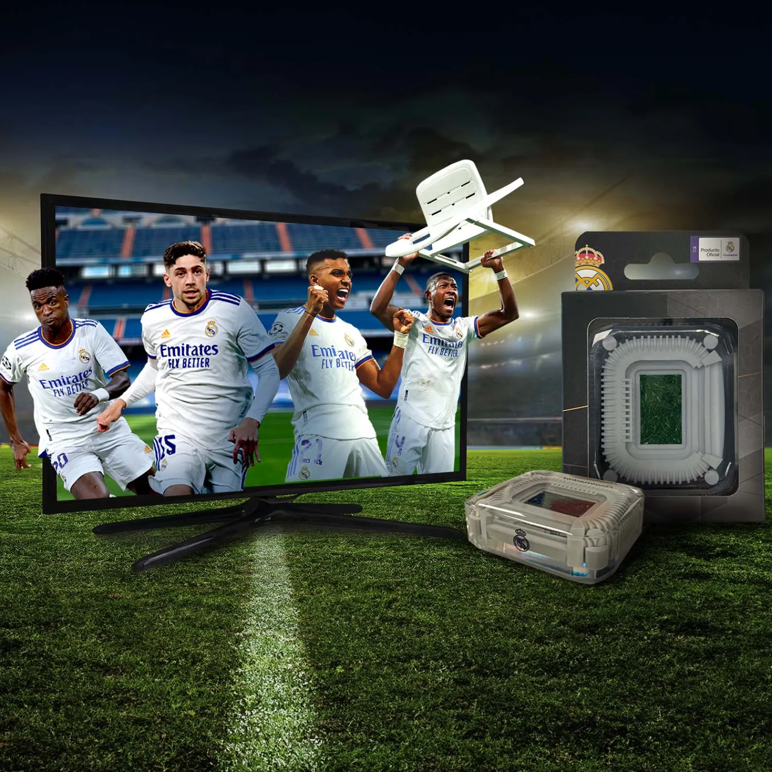 Initial Rewards Zurück Zur Schule|Memorabilia|Authentischer Rasen Bernabéu-Stadion 21/22