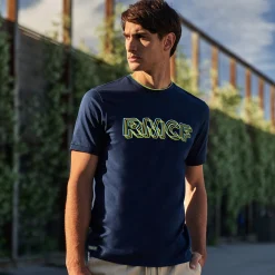 Herren Foundry T-Shirts|Bernabéu Neon Lights Herren T-Shirt mit Stickerei RMCF Blau