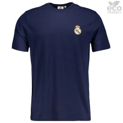 Herren OSDM Polos|T-Shirts|Blaues Herren-T-Shirt ECO Essentials Real Madrid Schild Farbe