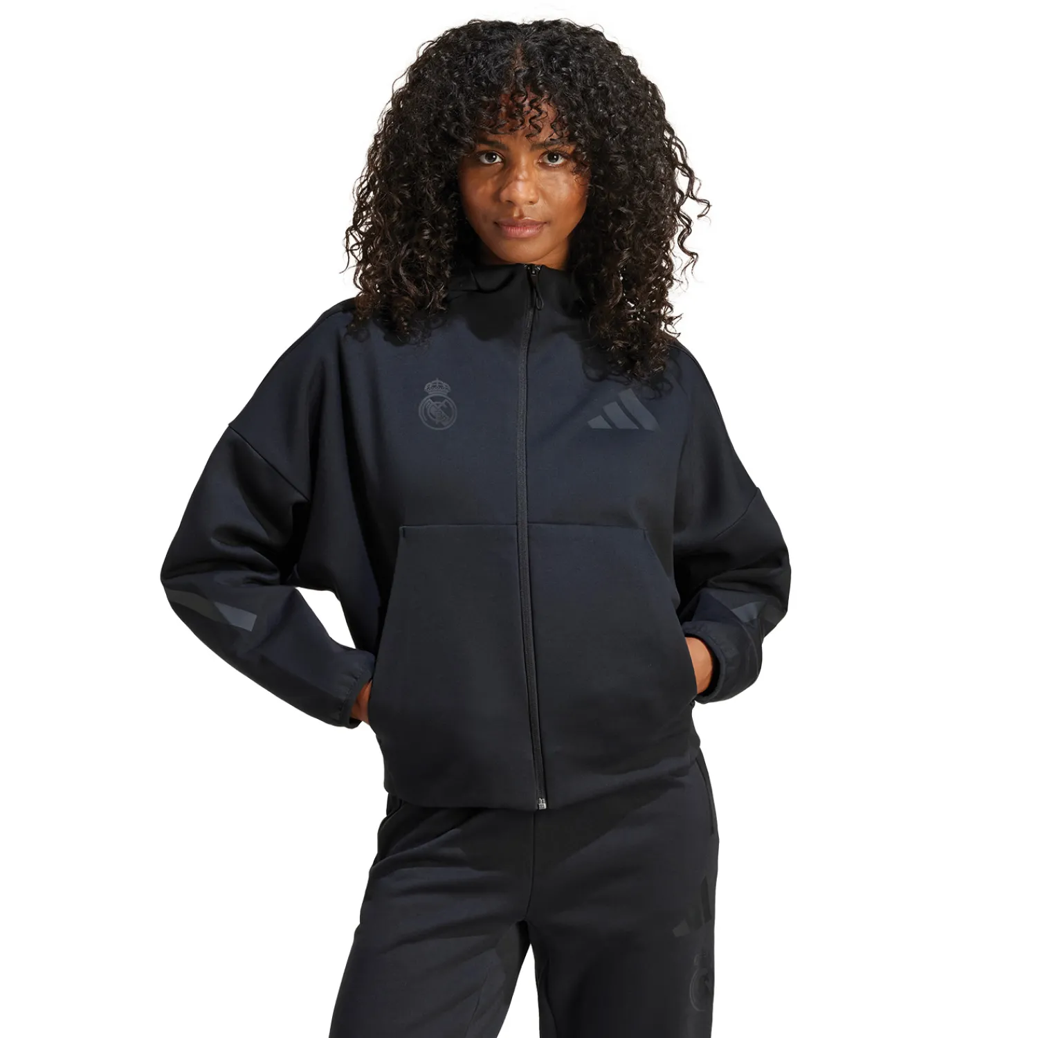 Damen Adidas España, S.A.U Trainingsanzüge|Jacken|Damen adidas Badge Up Kapuzenjacke Schwarz