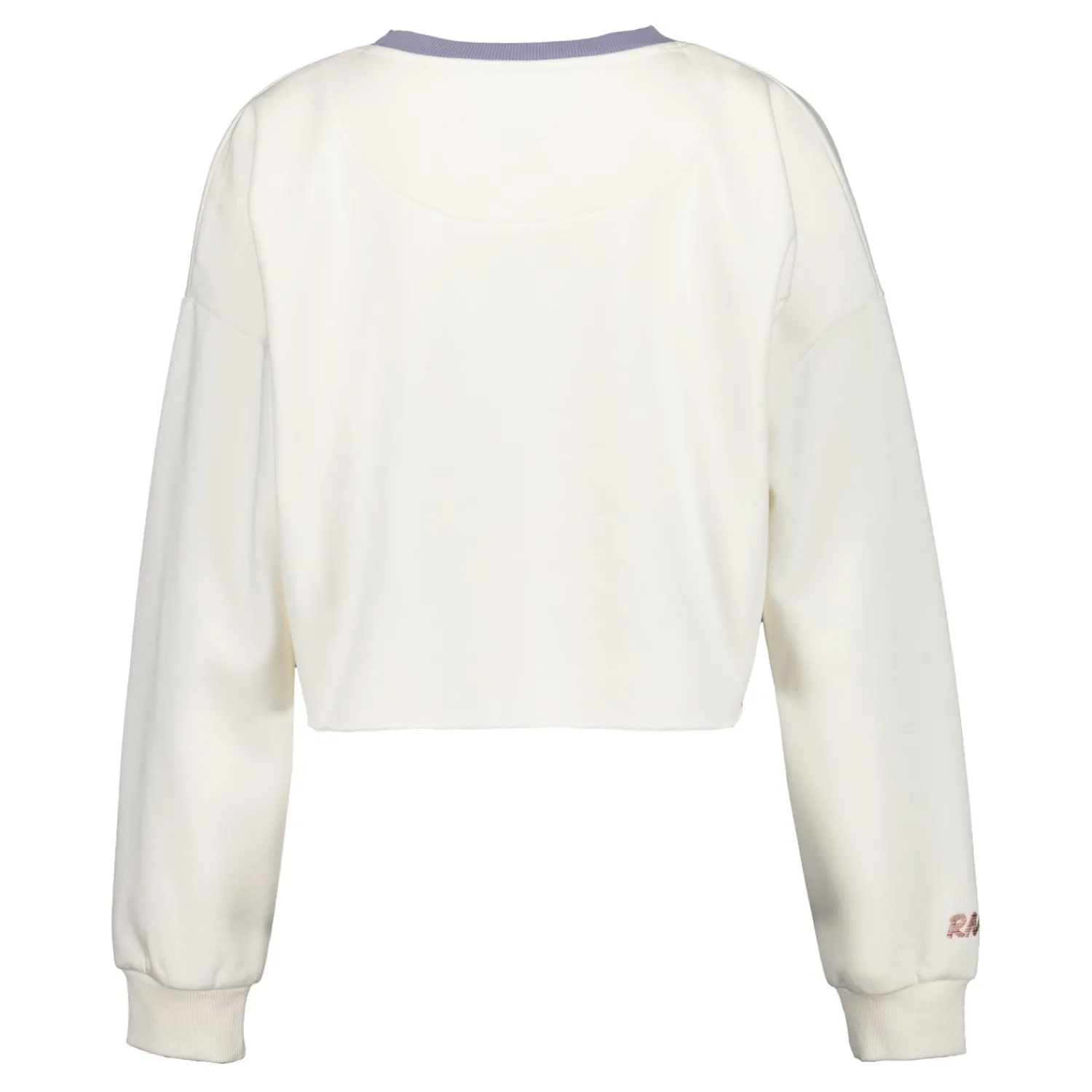 Damen Foundry Sweatshirts|Damen Real Madrid Ladies Vintage Cropped Panel Sweatshirt Cremeweiß