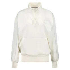Damen Foundry Sweatshirts|Damen Real Madrid Ladies Vintage 1/4-Reißverschluss Sweatshirt Cremeweiß