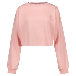 Damen Foundry Sweatshirts|Damen Real Madrid Ladies Vintag Cropped Sweatshirt Pink