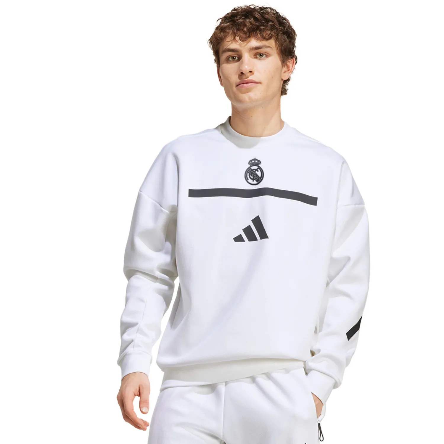 Herren Adidas España, S.A.U Sweatshirts|Sweatshirts|Herren adidas Badge Up Crew Sweatshirt Weiß