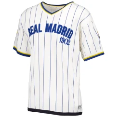 Herren MBA Solutions T-Shirts|Herren Baseball Oversize T-Shirt mit Streifen Off White Real Madrid
