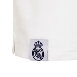 Herren T&F Polos|Herren Essentials Poloshirt mit farbigem Wappen Weiß