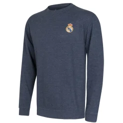 Herren T&F Sweatshirts|Herren Essentials Sweatshirt mit farbigem Wappen Blau-Melange