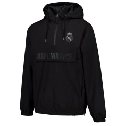 Herren MBA Solutions Jacken|Herren Outerwear Leichter Anorak mit Kapuze Real Madrid Schwarz