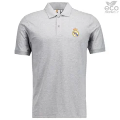 Herren OSDM Polos|Herren Polo Grau ECO Essentials Real Madrid Mantel Farbe