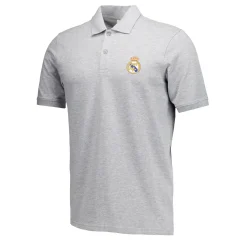 Herren OSDM Polos|Herren Polo Grau ECO Essentials Real Madrid Mantel Farbe