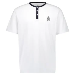 Herren OSDM T-Shirts|Pyjamas|Herren Real Madrid Weiße Träume Pyjama-Set T-Shirt & Fleece-Hose Navy