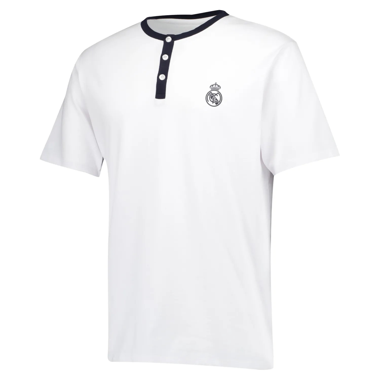 Herren OSDM T-Shirts|Pyjamas|Herren Real Madrid Weiße Träume Pyjama-Set T-Shirt & Fleece-Hose Navy