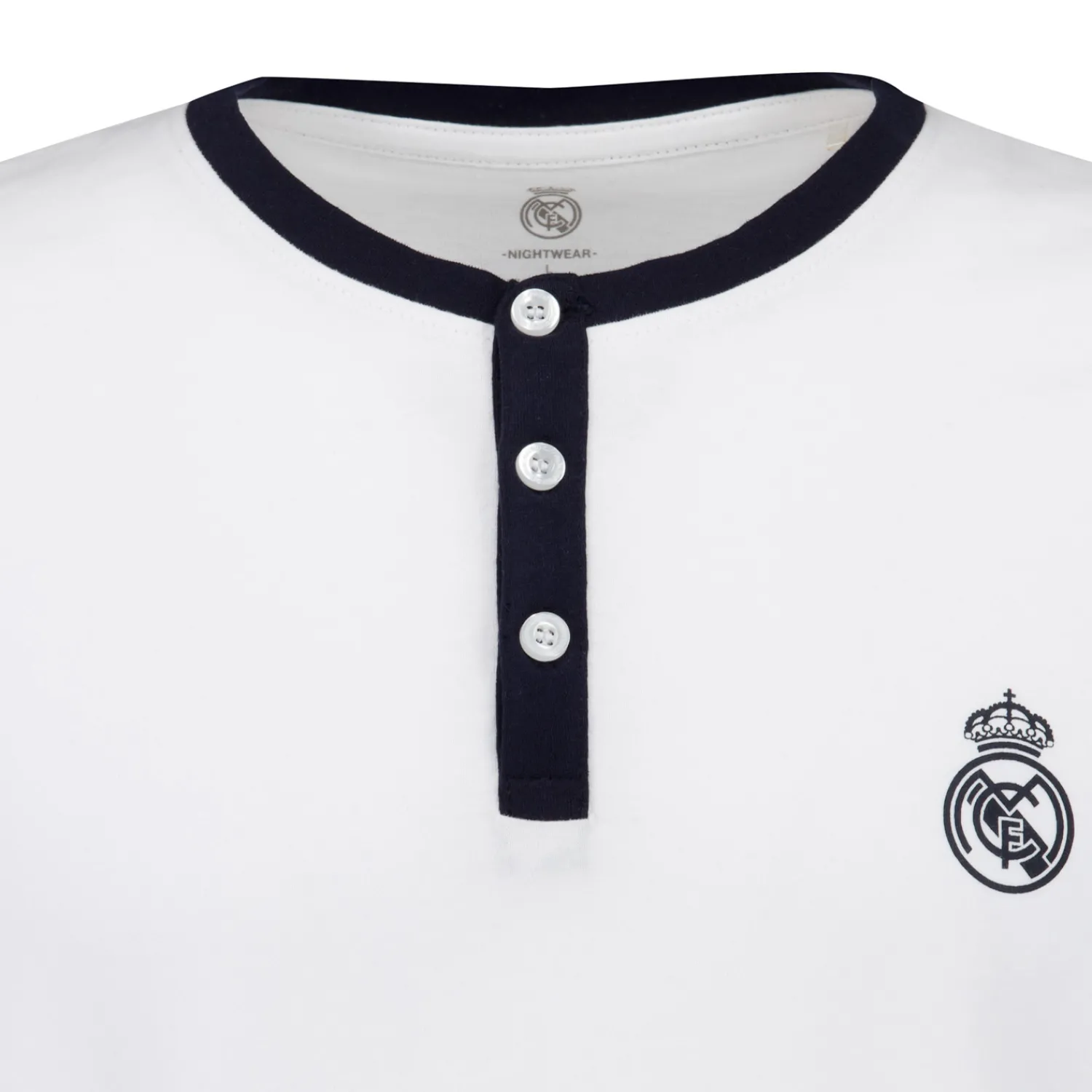 Herren OSDM T-Shirts|Pyjamas|Herren Real Madrid Weiße Träume Pyjama-Set T-Shirt & Fleece-Hose Navy