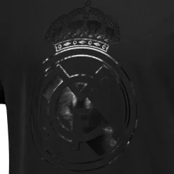 Herren MBA Solutions T-Shirts|Herren T-Shirt Blackout Wappen Schwarz Real Madrid