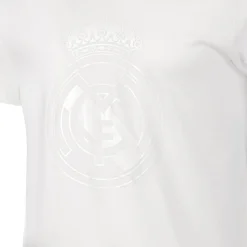 Herren MBA Solutions T-Shirts|Herren T-Shirt Blackout Wappen Weiß Real Madrid