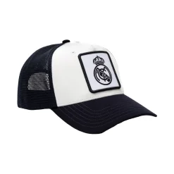 Damen Project Rogers & JLK, S.L. Caps|Hüte|Kinder Quadrat Wappen Trucker Cap Weiß/Marineblau