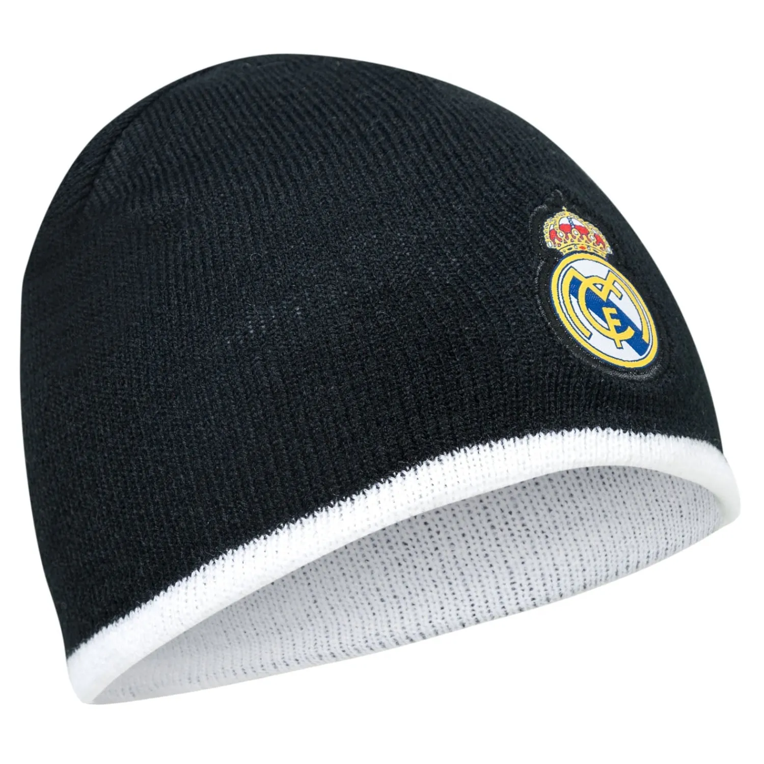 Kinder Project Rogers & JLK, S.L. Hüte|Kinder Wappen Wendbare Beanie Schwarz/Weiß