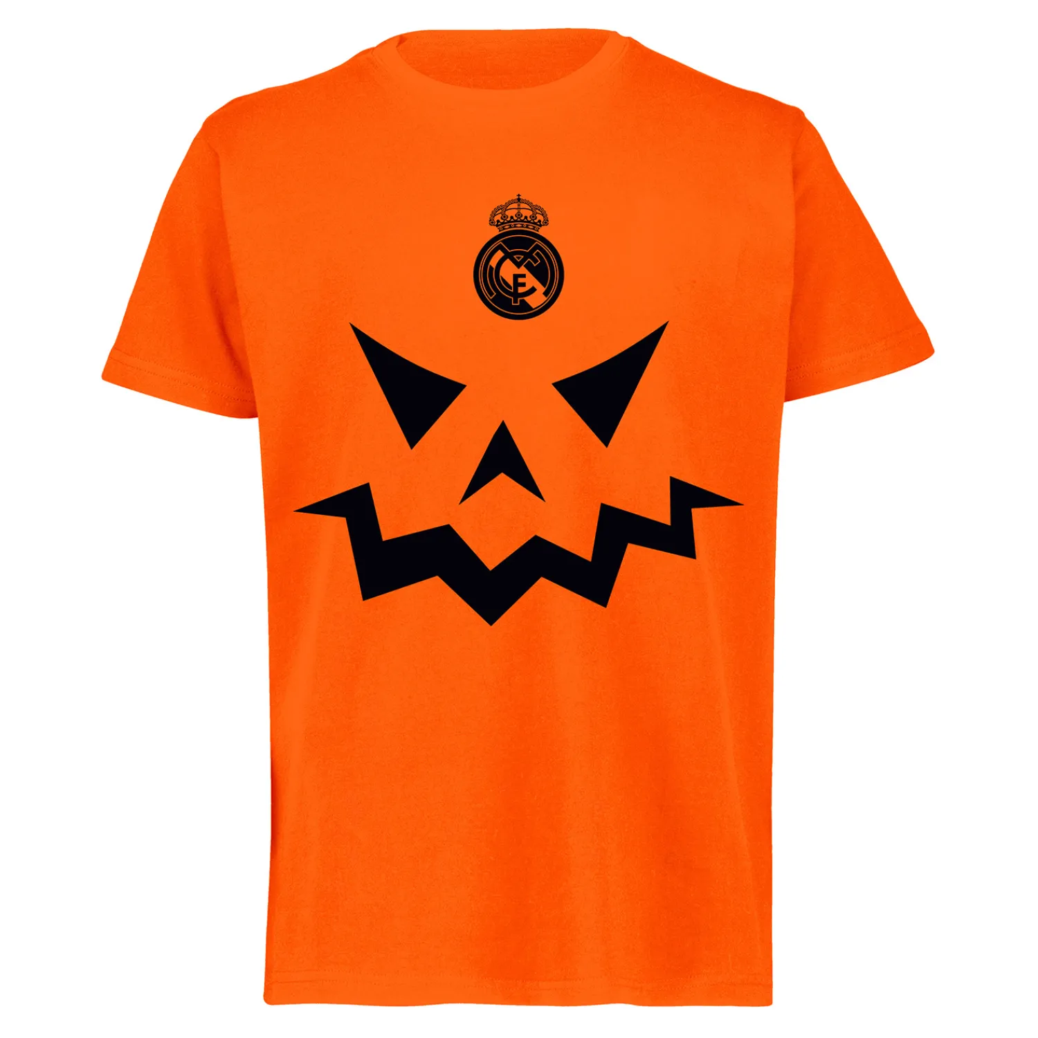 Kinder Sport Design Sweden AB T-Shirts|Kinder-Halloween Kürbis T-Shirt Orange Real Madrid