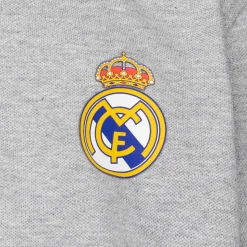 Kinder OSDM Polos|Zurück Zur Schule|Kinder-Polo ECO Essentials Real Madrid Wappen Grau Farbe
