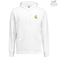 Herren OSDM Sweatshirts|Männer Weißes Sweatshirt mit Kapuze ECO Essentials Real Madrid Mantel Farbe