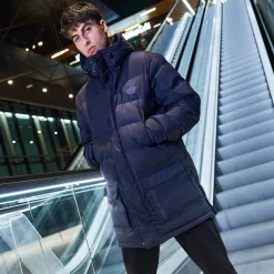 Herren MBA Solutions Jacken|Oberbekleidung Herren Steppmantel Langer Parka Steppmantel Herren Blau