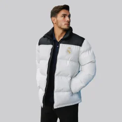 Herren MBA Solutions Jacken|Outerwear Herren Steppjacke Mountain White