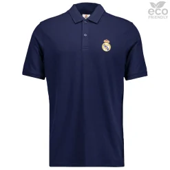 Herren OSDM Polos|Polo Herren Blau ECO Essentials Real Madrid Schild Farbe