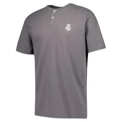Herren OSDM Pyjamas|Pyjama-Set für Herren Real Madrid Weiße Träume Henley Shorts Grau