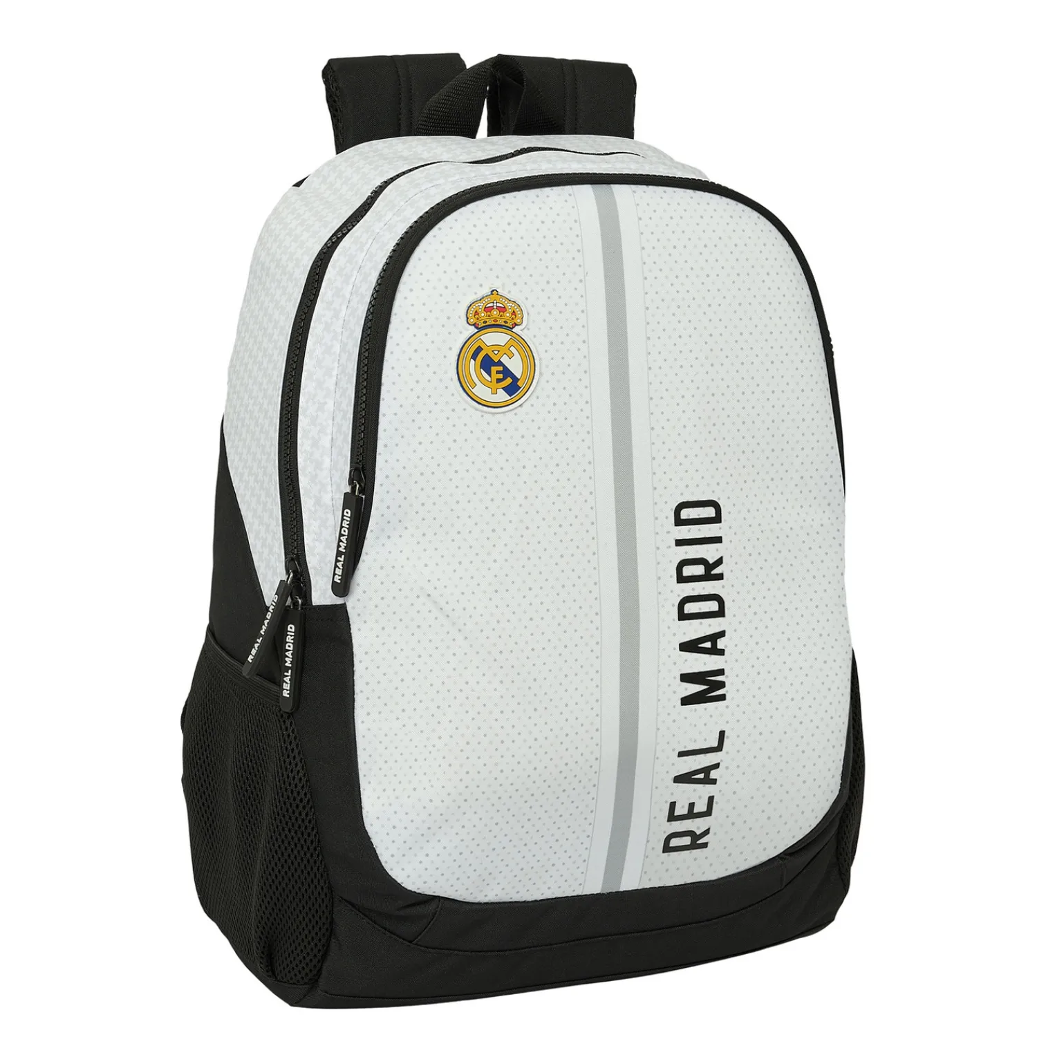 SAFTA S.A. Taschen & Reisegepäck|Zurück Zur Schule|Real Madrid Anpassbarer Rucksack Weiß/Schwarz