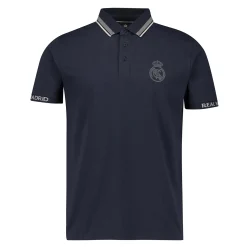 Herren Foundry Polos|Real Madrid Herren Tape Poloshirt Marineblau