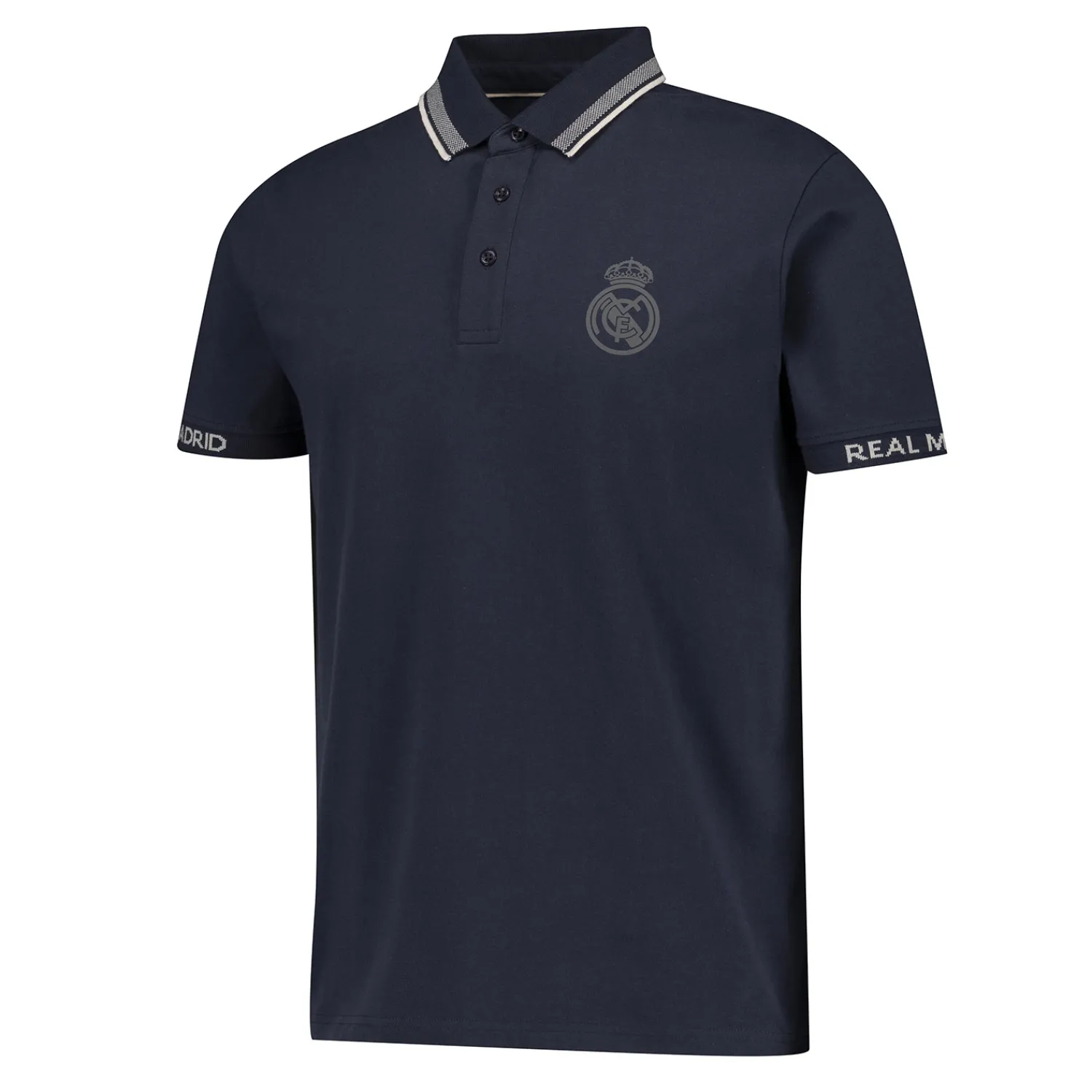 Herren Foundry Polos|Real Madrid Herren Tape Poloshirt Marineblau