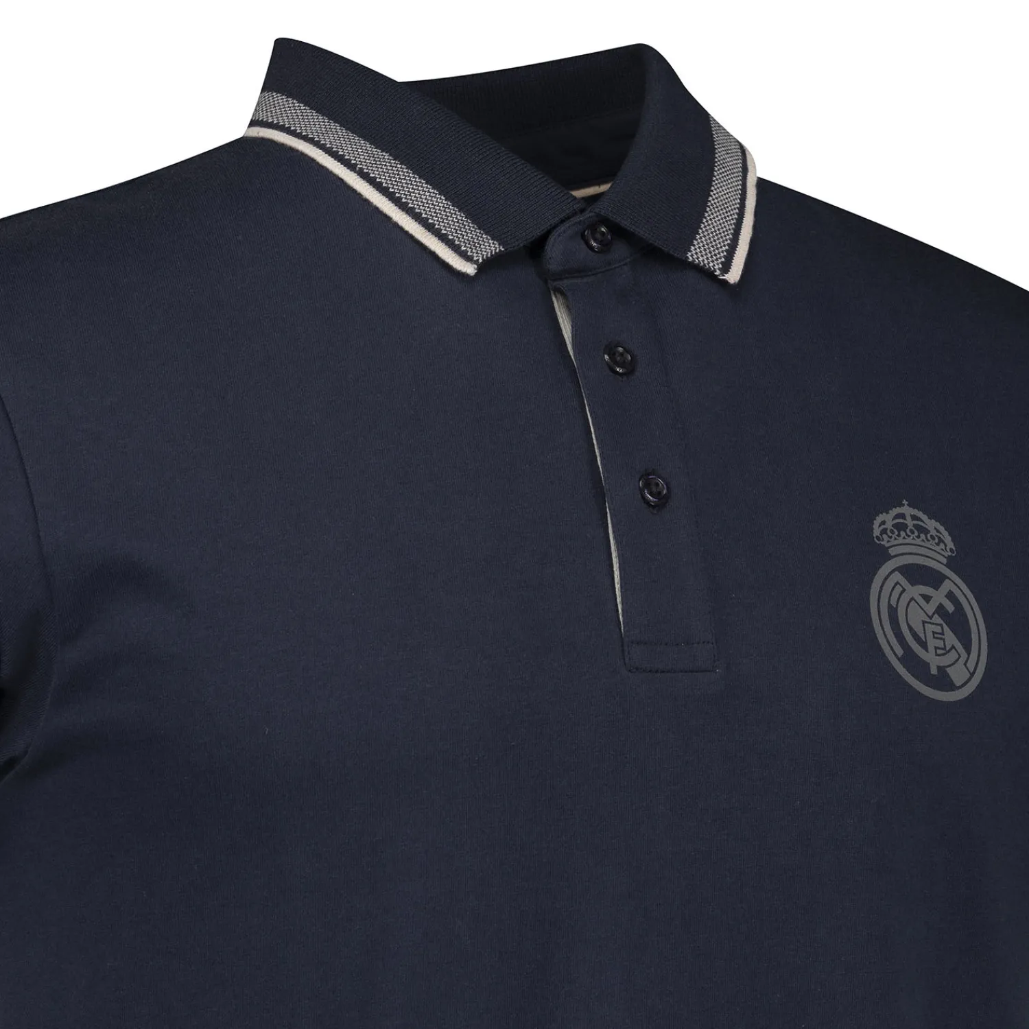 Herren Foundry Polos|Real Madrid Herren Tape Poloshirt Marineblau