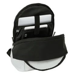SAFTA S.A. Taschen & Reisegepäck|Zurück Zur Schule|Real Madrid Laptop-Rucksack mit zwei Fächern 15,6'' Weiß/Schwarz