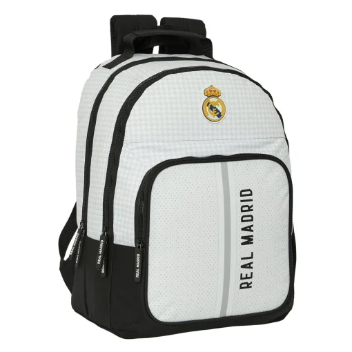 SAFTA S.A. Taschen & Reisegepäck|Zurück Zur Schule|Real Madrid Rucksack mit zwei Fächern Weiß/Schwarz