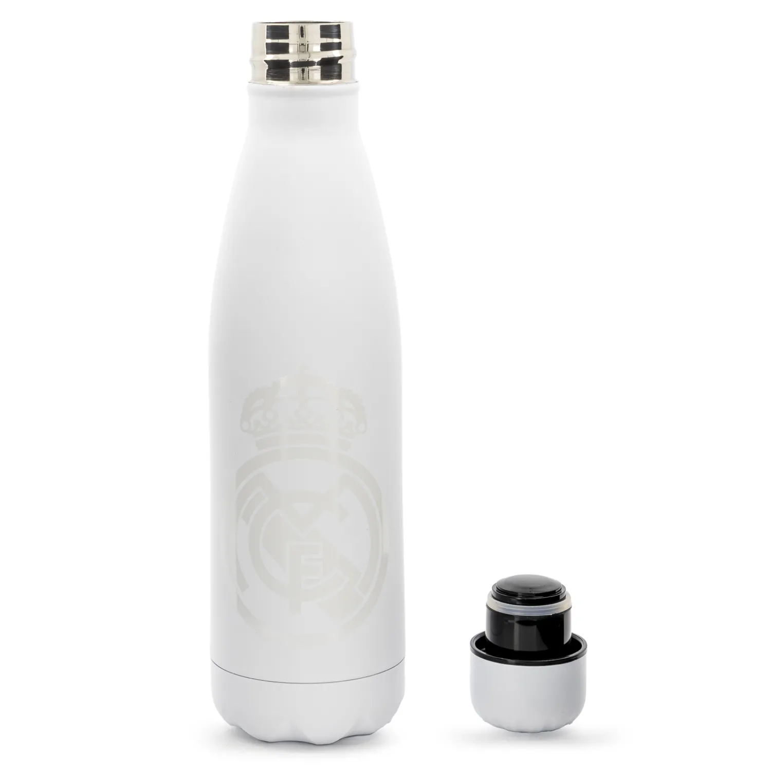 CyP Brands Evolution S.L. Zum Trinken|Real Madrid Stahlflasche mit Gummiüberzug 500ml Weiß