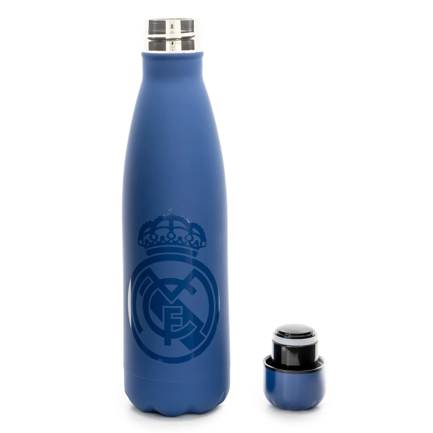 CyP Brands Evolution S.L. Zum Trinken|Real Madrid Stahlflasche mit Gummiüberzug 500ml Blau