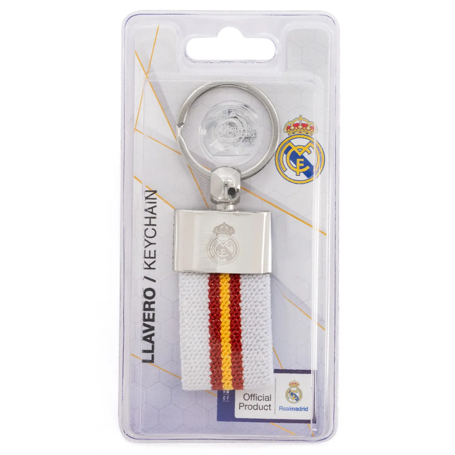 JLK Merchandising, S.L. Schlüsselanhänger|Spanische Flagge Schlüsselanhänger Weiß