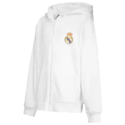 Kinder OSDM Sweatshirts|Sweatshirt Hoodie Zipper Kids ECO Essentials Real Madrid Schild Weiß