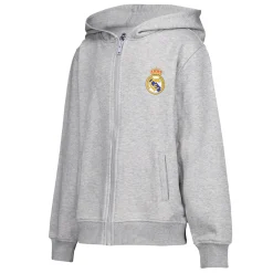 Kinder OSDM Sweatshirts|Sweatshirt Hoodie Zipper Kids ECO Essentials Real Madrid Graues Schild