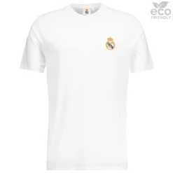 Herren OSDM T-Shirts|Weißes Herren-T-Shirt ECO Essentials Real Madrid Wappen Farbe